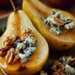 Elegant Warm Baked Pears with Blue Cheese and Honey Drizzle