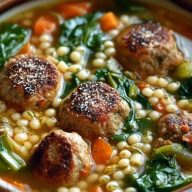 Italian Wedding Soup with Parmesan Meatballs