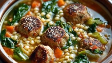 Italian Wedding Soup with Parmesan Meatballs