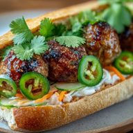 Korean BBQ Meatball Banh Mi