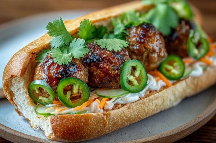 Korean BBQ Meatball Banh Mi