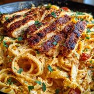 One-Pan Creamy Sweet and Spicy Cajun Chicken Pasta