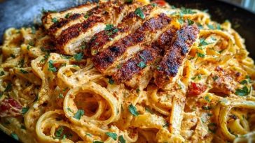 One-Pan Creamy Sweet and Spicy Cajun Chicken Pasta