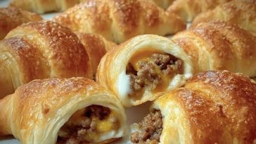 Sausage and Cream Cheese Stuffed Crescent Rolls