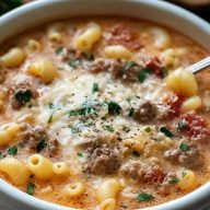 Sausage and Tomato Pasta Soup