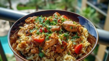 Smothered Chicken and Rice Bowl