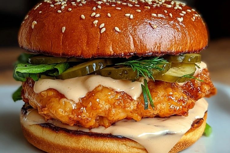 Spicy Chicken Sandwich with Creamy Homemade Sauce