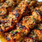 Spicy Garlic Parmesan Chicken Skewers