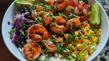 Spicy Shrimp Burrito Bowl