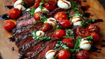 Steak Caprese with Balsamic Glaze