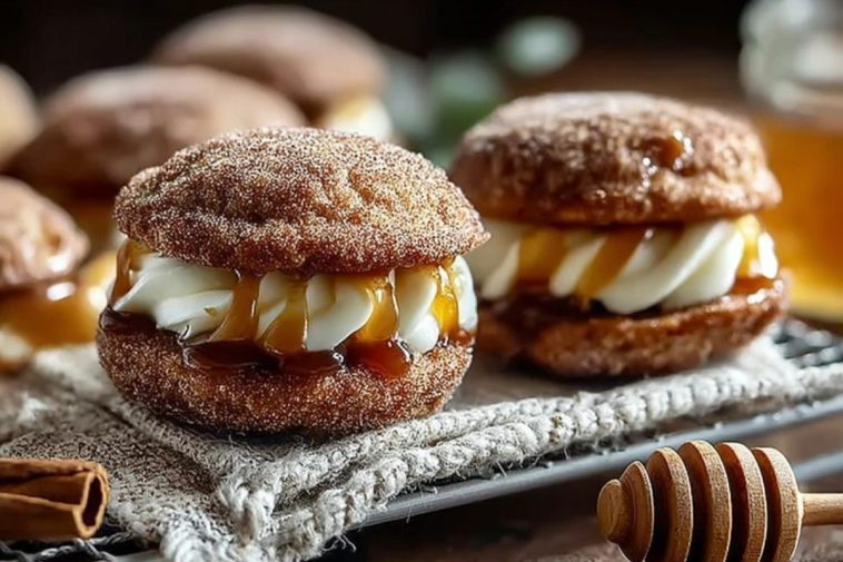 Apple Cider Whoopie Pie Cookies with Caramel
