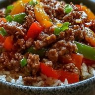 Beef Pepper Rice Bowl