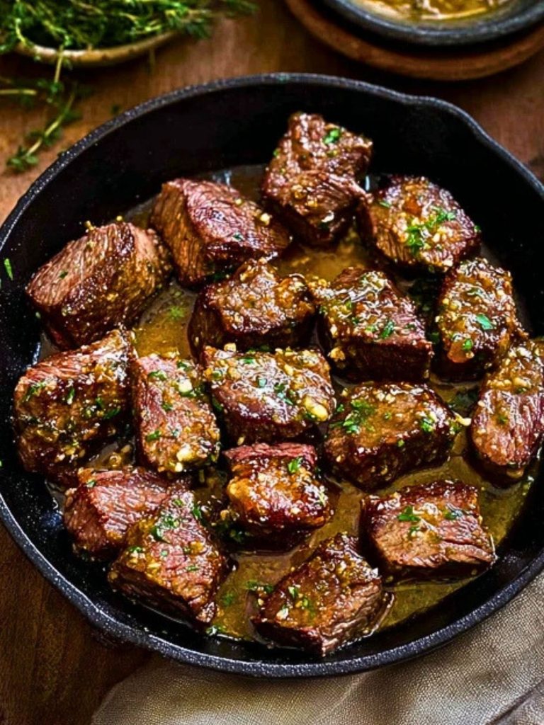 Cowboy Butter Steak Bites