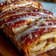 Cozy Apple Kringle with Vanilla Glaze