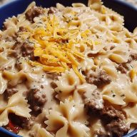 Creamy Beef and Bowtie Pasta