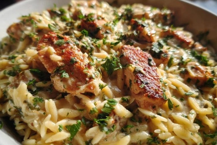 Creamy Parmesan Chicken and Orzo