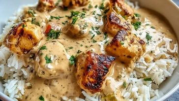 Creamy Smothered Chicken and Rice Delight