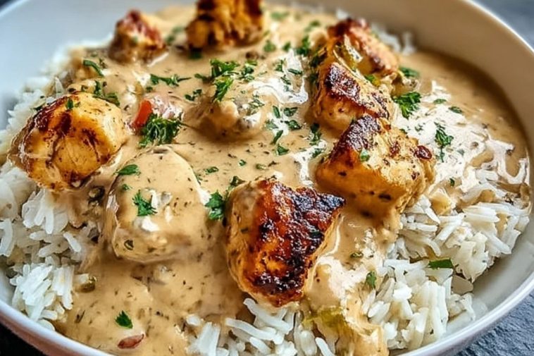Creamy Smothered Chicken and Rice Delight