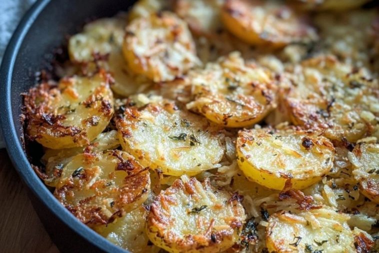 Crispy Garlic Skillet Potatoes