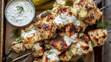 Dill Pickle Ranch Chicken Skewers