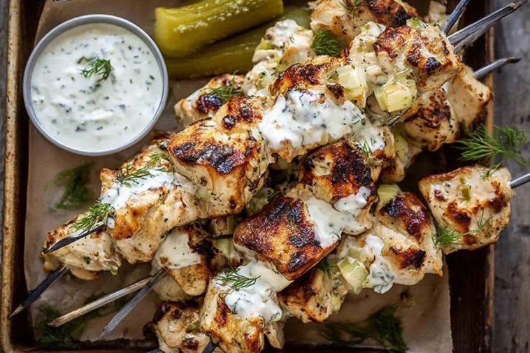Dill Pickle Ranch Chicken Skewers