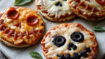 Halloween Mini Pizzas