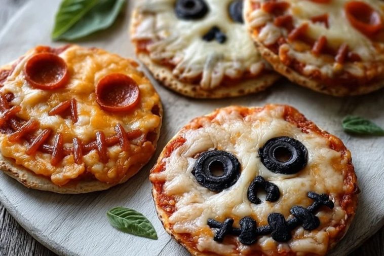Halloween Mini Pizzas