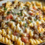 Loaded Cheeseburger Alfredo Pasta