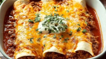 Mouthwatering Beef Enchiladas with Homemade Red Sauce