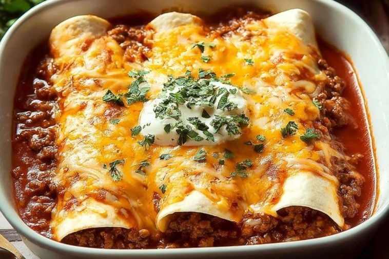 Mouthwatering Beef Enchiladas with Homemade Red Sauce