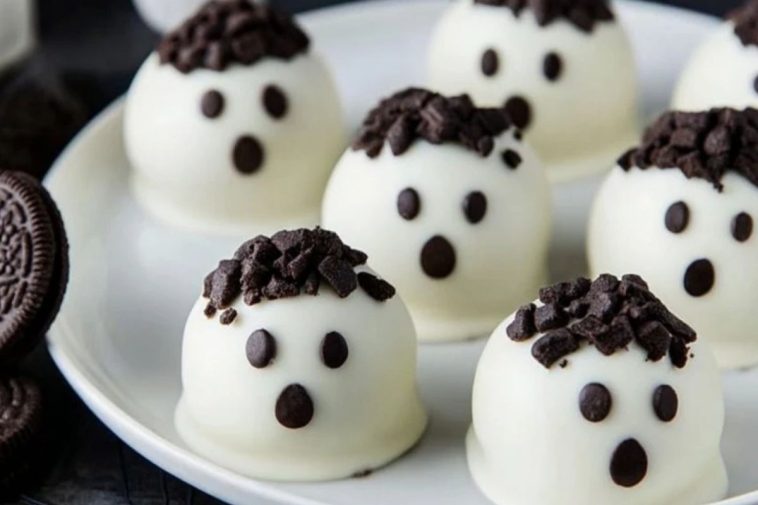 No-Bake Oreo Ghost Truffles