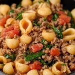 One Pan Healthy Ground Beef Pasta