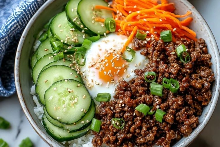 Quick & Easy Korean Ground Beef Bowl