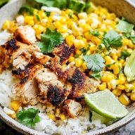 Street Corn Chicken Rice Bowl