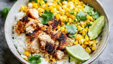 Street Corn Chicken Rice Bowl