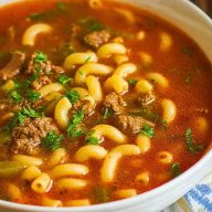 Beef and Macaroni Soup