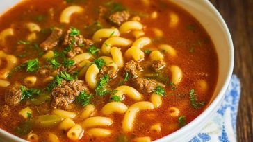 Beef and Macaroni Soup