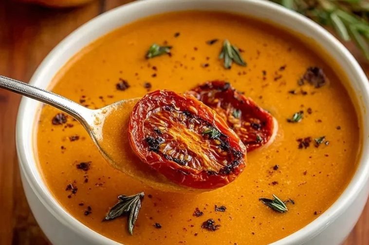 Best Creamy Roasted Garlic Tomato Soup