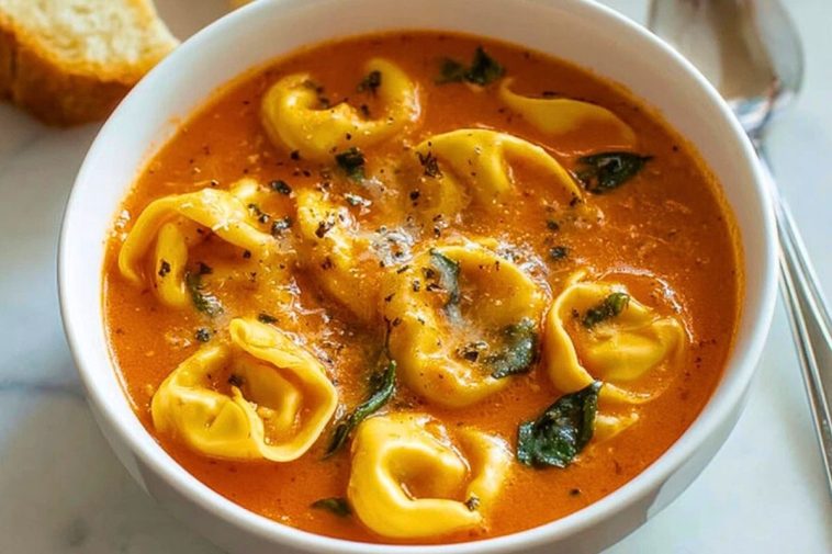 Cozy Tomato Tortellini Soup