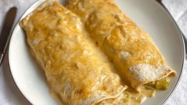 Creamy White Chicken Enchiladas