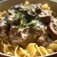 Crock Pot Beef Stroganoff