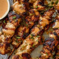 Easy & Flavorful Bang Bang Chicken Skewers