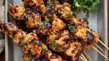 Honey Garlic Chicken Skewers