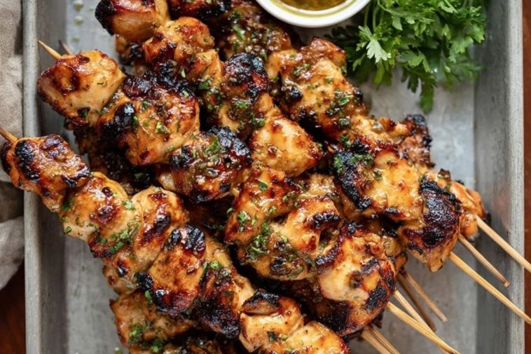 Honey Garlic Chicken Skewers