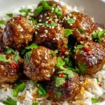 Sweet and Savory Meatballs and Rice Bowl