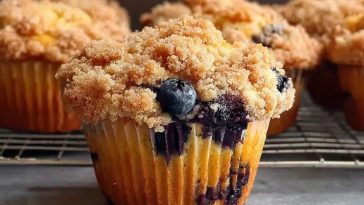 Perfect Blueberry Streusel Muffins