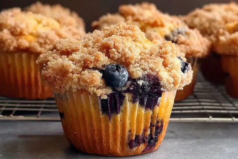 Perfect Blueberry Streusel Muffins