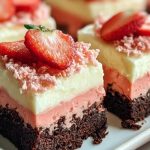 Strawberry Shortcake Brownies