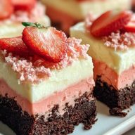 Strawberry Shortcake Brownies