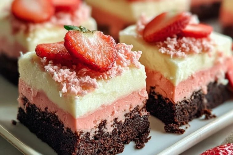 Strawberry Shortcake Brownies